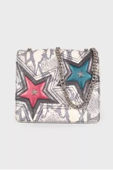 Star snakeskin bag