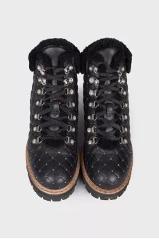 Insulated boots with rhinestones