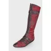 Patterned textile boots