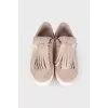 Fringed suede sneakers