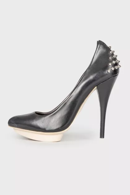 Studded leather shoes