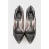 Studded leather shoes