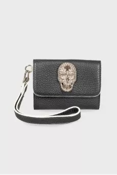 Rhinestone skull wallet