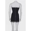 Corset dress with translucent insert
