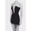 Corset dress with translucent insert