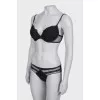 Black set with lace, with tag
