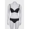 Black set of underwear, with tag