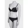 Black set of underwear, with tag