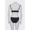Black set of underwear, with tag
