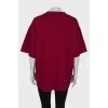 Red T-shirt with embroidery