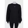 Black loose-fit sweatshirt