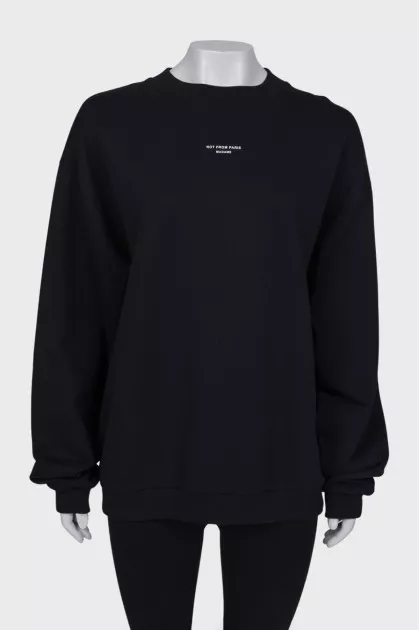 Black loose-fit sweatshirt