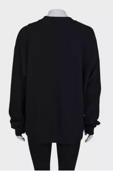 Black loose-fit sweatshirt