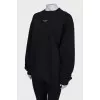Black loose-fit sweatshirt