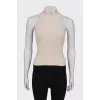 Open back silk top