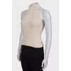 Open back silk top