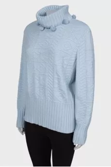 Blue patterned sweater