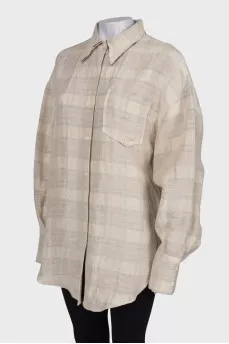 Plaid shirt-dress