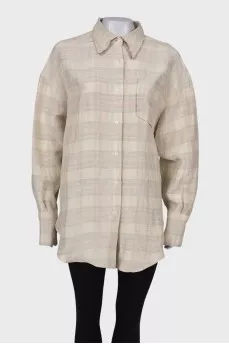 Plaid shirt-dress