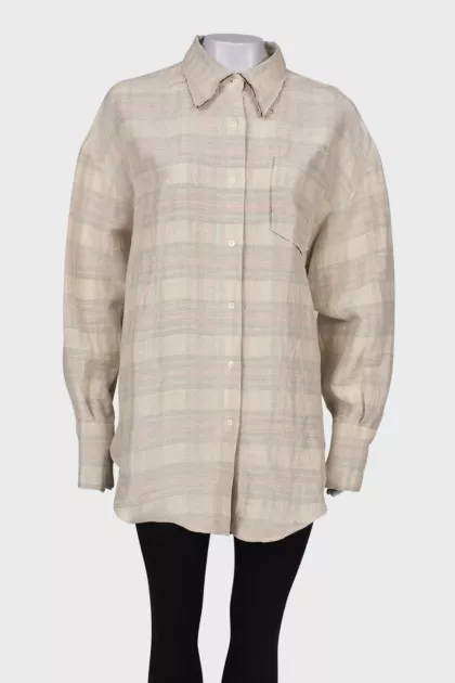 Plaid shirt-dress