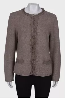Wool and cashmere cardigan
