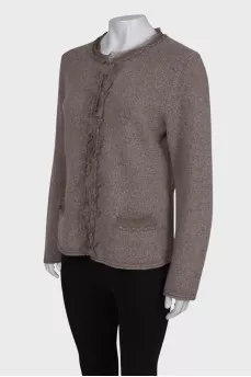 Wool and cashmere cardigan
