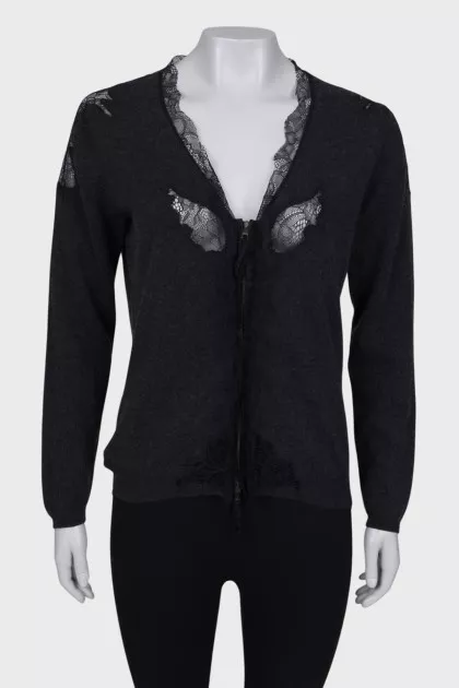 Silk and cashmere cardigan