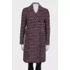 Straight fit tweed coat