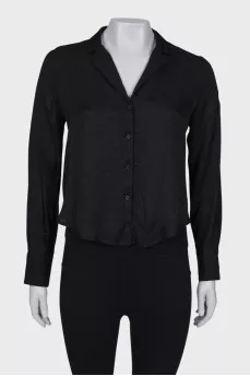 Black snakeskin print shirt