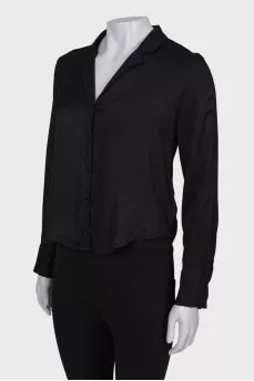 Black snakeskin print shirt