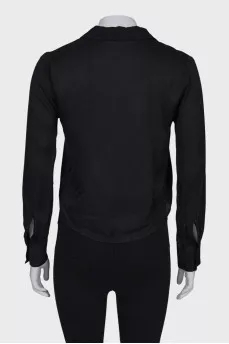 Black snakeskin print shirt