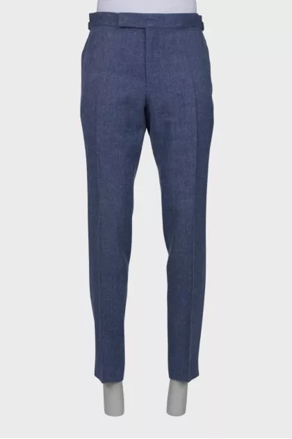 Men's linen and wool trousers