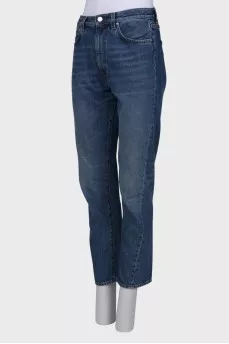 Navy blue high waist jeans