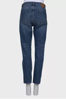 Navy blue high waist jeans