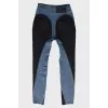 High rise combination jeans