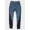 High rise combination jeans