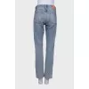 Washed-effect banana jeans