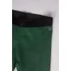 Leather green leggings