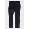 Navy blue straight fit jeans