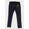 Navy blue straight fit jeans