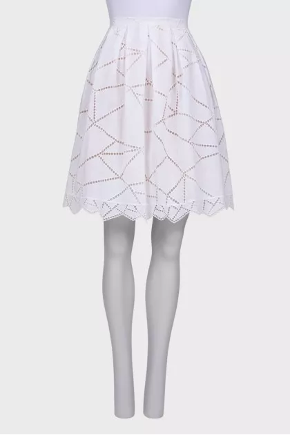 White pleated skirt