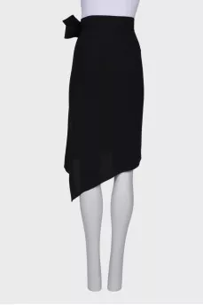 Black wrap skirt with tag