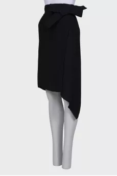 Black wrap skirt with tag