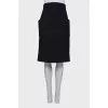 Navy blue wool skirt