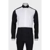 Men's black and white shirt
