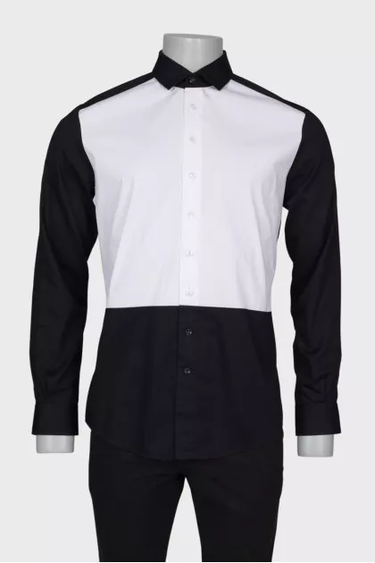 Men's black and white shirt