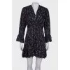 Navy blue print dress
