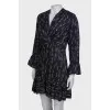 Navy blue print dress