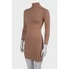 Dark beige turtleneck dress