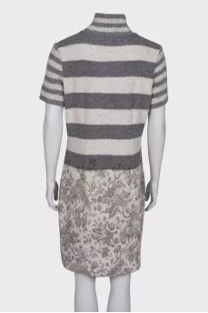 Short sleeve wool dress